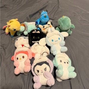 Plush Animal Keychain Set - Multicolor